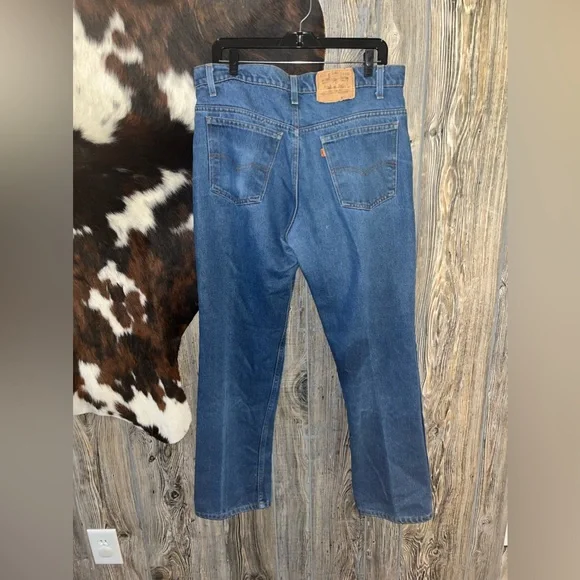 Orange Tab Levi’s size 36X32 vintage made in USA blue jeans 1960s - Picture 6 of 7